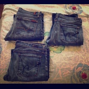 For all man kind 7 jeans, 2 pairs citizens jeans